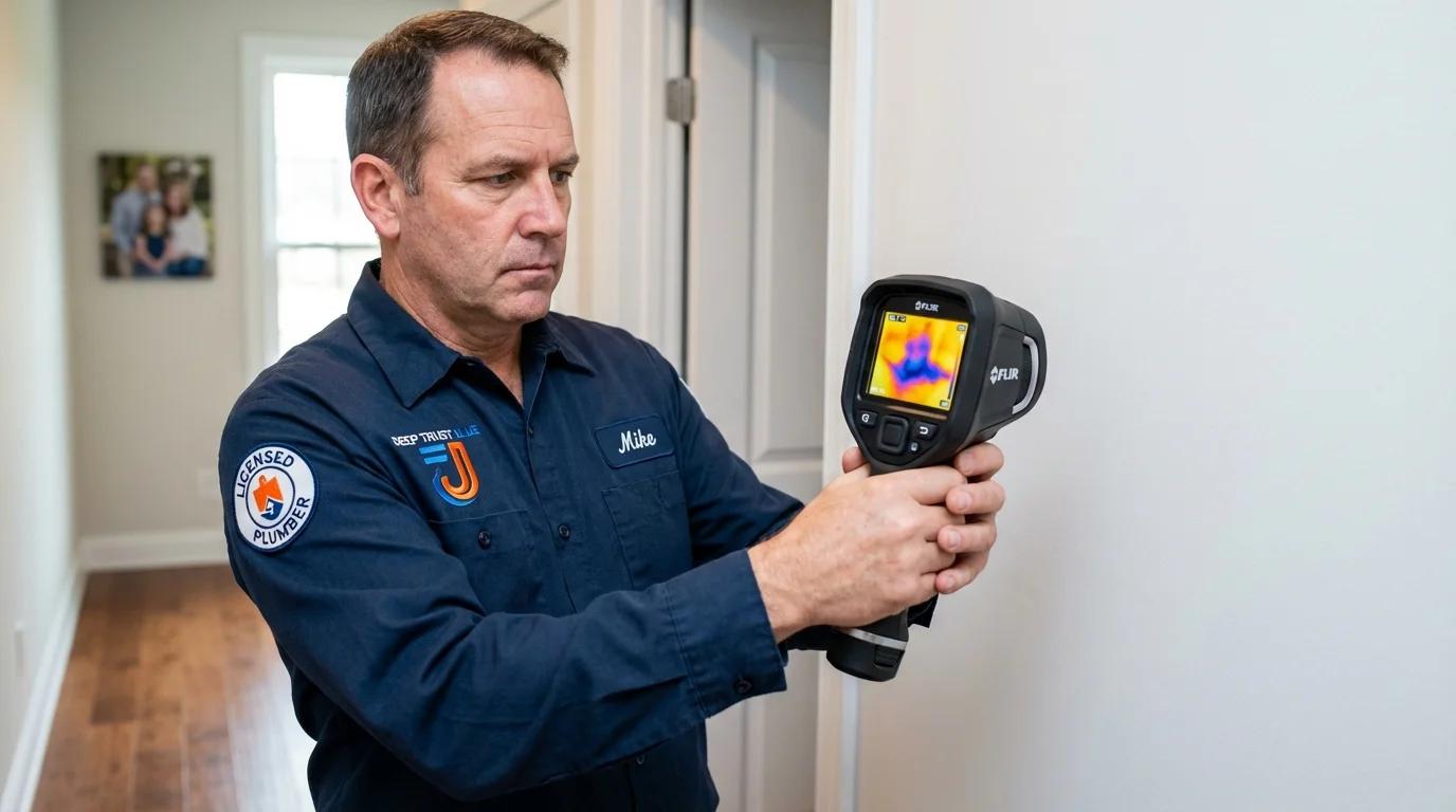 Thermal imaging leak detection by Johns Plumbing LLC in Dane